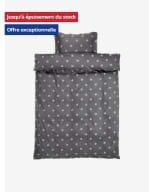 Parure de lit Satin ANE 140x200 gris à 9€