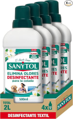4 botes Sanytol Desinfectante para la Colada, Elimina Malos Olores 500 ml por 7.96€