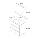 Ensemble meuble sous-vasque Teide 80 cm pour 139€ chez Castorama