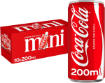 Coca-Cola Sabor Original (Pack 10 mini latas, 200 ml) + 2.73€ recompensa por 6,20€