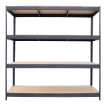 Étagère de garage en métal gris 4 plateaux en bois à 59,90€