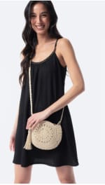 Bolso Bandolera redonda acabado rafia de mujer TEX por 7.99€