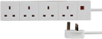 Pro Elec 3m 4 Socket Extension Lead with Neon Power Indicator – White – £6.61 at Amaz