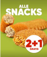 2+1 gratis op alle snacks bij Kwalitaria