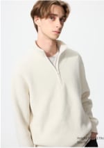 Pull à col zippé en maille soufflée Yarn™ à 19,90€