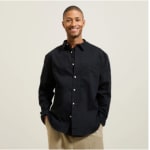 Chemise en coton twill - Noir à 10€