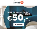 €50 welkomstkorting bij aanmelden voordeelprogramma homeCLUB van Home24