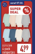 4 rompertjes lily en dan