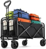 Carro Plegable con Ruedas, 120L con Ruedas 360° Grandes por 39.42€