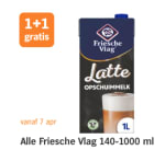 1+1 gratis op Alle Friesche Vlag 140-1000 ml bij de AH