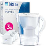 BRITA Jarra filtradora de agua MAXTRA Marella + 3 filtro Pure Performance por 26.59€