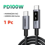 UGREEN UNO PD100W cable USB-C por $68 en AliExpress