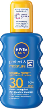 NIVEA SUN Protect & Moisture Sun Spray SPF 30 (200 ml) for £5.95 at Amazon
