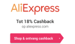 18% Cashback op aliexpress via cashbackxl