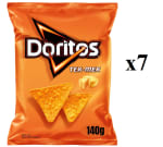 7 Bolsas de Nachos sabor queso tex-mex Doritos de 140 g por 6.51€
