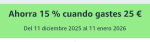 -15% de Dto al gastar 25€ en Amazon.