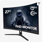 CRUA 27" Curved Gaming Monitor, FHD 1920x1080P voor €89,90 dmv code bij Joybuy