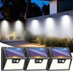 3 Luces Solares Exterior, 176 LED Focos Led con Sensor movimiento por 10.49€