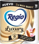 Regio Luxury Almond Touch Papel Higiénico 18 rollos por $96 en Amazon
