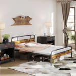 HOMCOM Single Bed Frame with Headboard and Underbed Storage - Sold & Delivered by MH