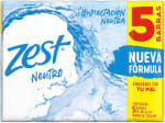 Zest Jabón Neutro Suave Barra, 90g (5 Piezas) por $38 en Amazon