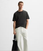 T-SHIRT COL BOUTONS RAYURES à 25,95€