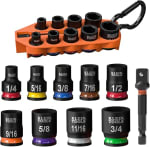 Klein Tools 33809 Grab-And-Go Impact Socket Set (10 piezas) por $622.33 en Amazon