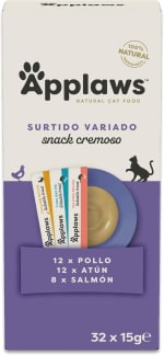pack Applaws 100% Natural cremoso lickable sin Cereales, 32 × 15 g por 9,60€