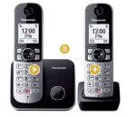 Téléphone fixe sans fil Duo Panasonic KX-TG6852 à 10,50€