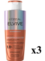 3 Botes de L'Oréal Paris Elvive Growth Booster Champú Anticaída 200ml por 9.14€