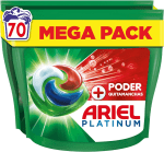 70 cápsulas Ariel PODs Platinum, Detergente Líquido + Poder Quitamanchas por 20.89€