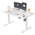 Devoko Escritorio regulable en altura con enchufe USB 120x60 cm blanco por 79,96€