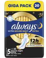 Always Ultra Maandverband Secure Night Extra (20stuks) voor €4,82