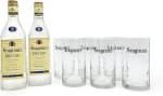 Seagram's Dry Gin, Pack de 2 Botellas y 6 Vasos de Regalo, 700 ml por 30,69€
