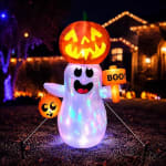 DOXASIK Calabaza fantasma inflable 1.5 m por $299 en Amazon