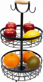 Relaxdays frutero de frutas de 2 pisos por 9,37€ en Amazon