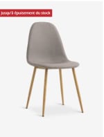 Chaise TINGLEV tissu gris/coloris chêne à 15€