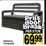 Kunststof Opbergbank - antraciet 263 liter voor €69,99 bij Vomar