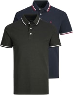 2-Pack Jack & Jones JJEPAULOS POLO voor €26,99 bij Amazon