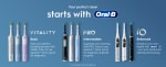 Oral-B Vitality Pro – 2x Adult Electric Toothbrushes with 2 Heads – Black & Purple