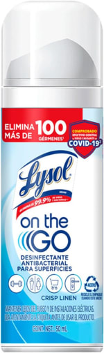 Lysol On the GO Desinfectante 50ml por $25 | Oferta Amazon