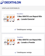 100% reembolso 2 meses de Repsol Klin lavado esencial y lavado a presión