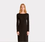 Robe longue côtelée - noir à 12,99€