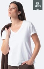 Camiseta de algodón lisa de mujer TEX por 3.99€