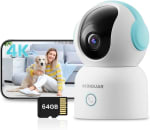 AKINGUAR 4K 8MP cámara de vigilancia WiFi interior por 17,27€ en Amazon