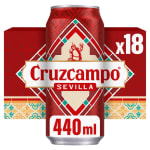 Cruzcampo Sevilla Lager Beer 4.4% ABV Cans 18x440ml for £10 at Asda