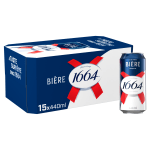 Kronenbourg 1664 Lager Beer Can 15x440ml for £10 at Tesco