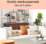 Gratis sierkussenset bij besteding vanaf €200 bij Beliani