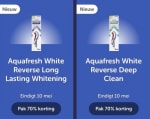 2 tubes Aquafresh Reverse gratis na cashback via Tikkie en trekpleister