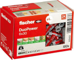 FISCHER Nylon plug Duopower 6x30, 100 stuks voor €4,26 bij Amazon